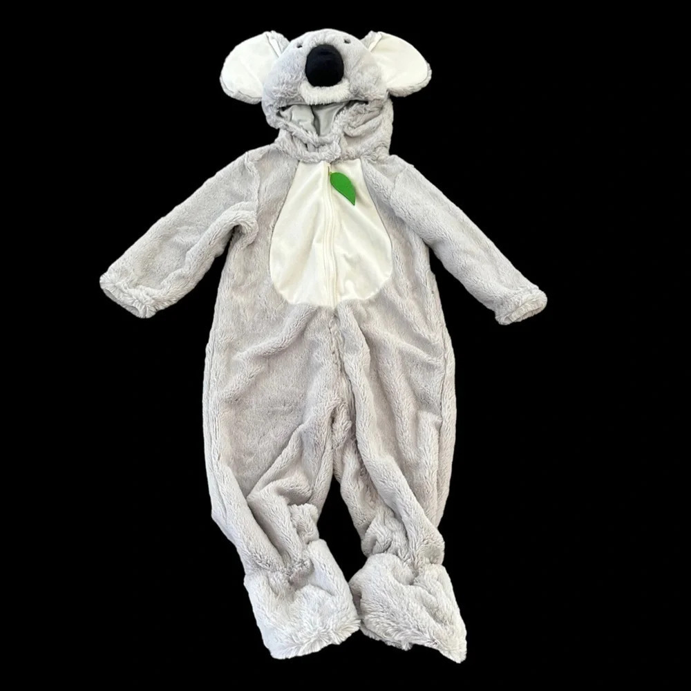 Spooked‎ Unisex 18 months Soft Fuzzy Gray Koala Bear One Piece Costume Halloween